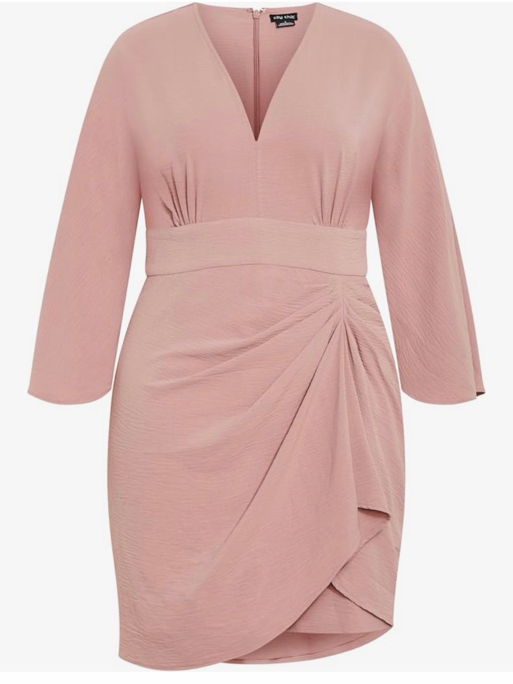 City Chic  Jaliyah  Rose V-Neck Midi Dress with Draped Skirt plus size 20-NWT